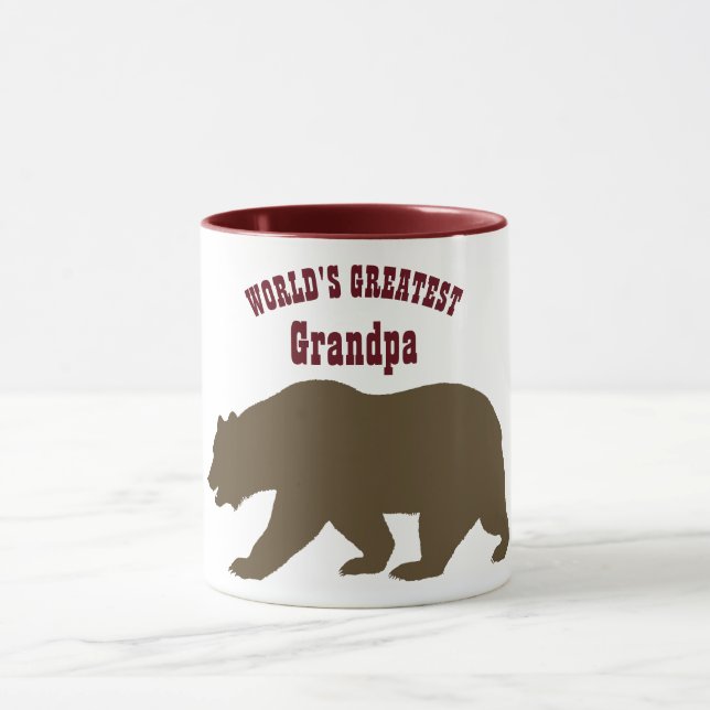 Weltbestes Großvater Papa Bärengeschenk Tasse (Zentrum)