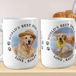 Weltbestes Hund-Vater-Foto für Personalisierte Hau Kaffeetasse<br><div class="desc">Der beste Vater der Welt ... Überraschen Sie Ihren Lieblings-Hund Vater diesen Vatertag mit dieser super niedlichen Haustier Foto-Tasse. Passen Sie die Tasse des Hundes mit den Lieblings-Fotos Ihres Hundes an, und nennen Sie es. Doppelseitig - Sie können verschiedene Fotos auf jeder Seite oder auf der gleichen Seite, bis zu...</div>