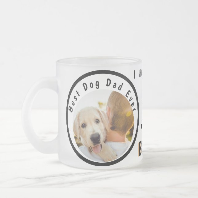 Weltbestes Hund-Vater-Foto für Personalisierte Hau Mattglastasse (Links)