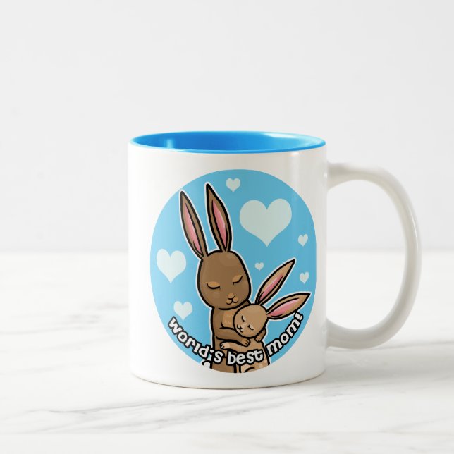 Weltbestes Mama-Häschen Zweifarbige Tasse (Rechts)
