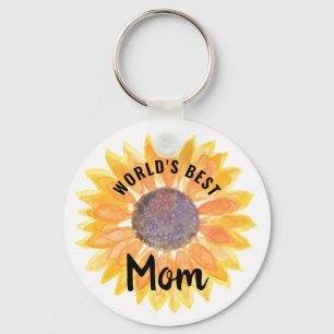 Weltbestes-Mama-Sonnenblumen-Schlüsselanhänger Schlüsselanhänger