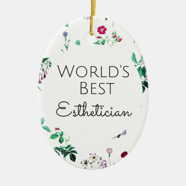 Weltbestes Östhetizgeschenk 4 Keramik Ornament (Vorne)