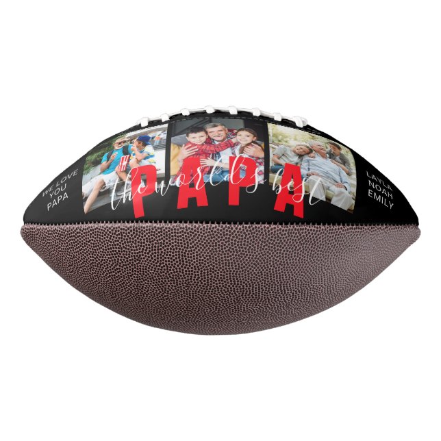 WELTBESTES PAPA-Foto Personalisiert Football (Gedreht 270)