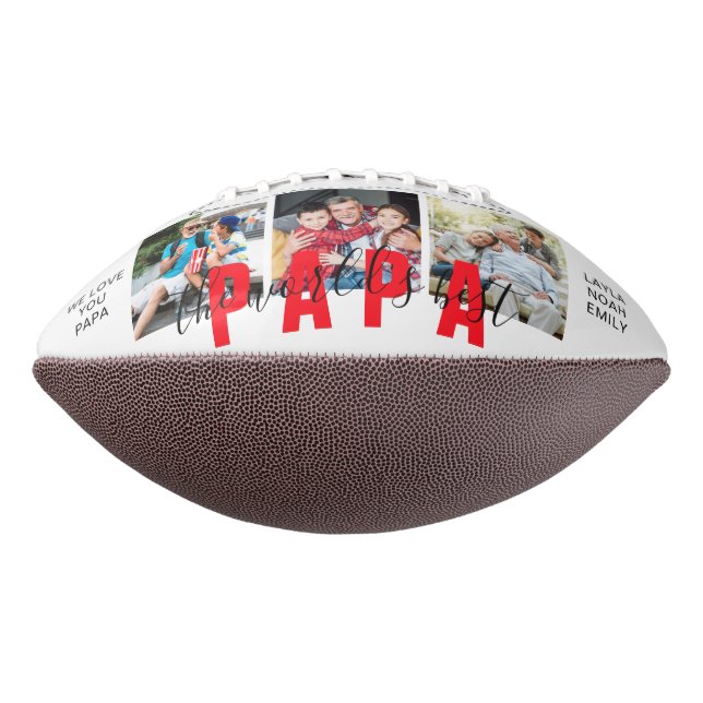 WELTBESTES PAPA-Foto Personalisiert Football (Gedreht 270)