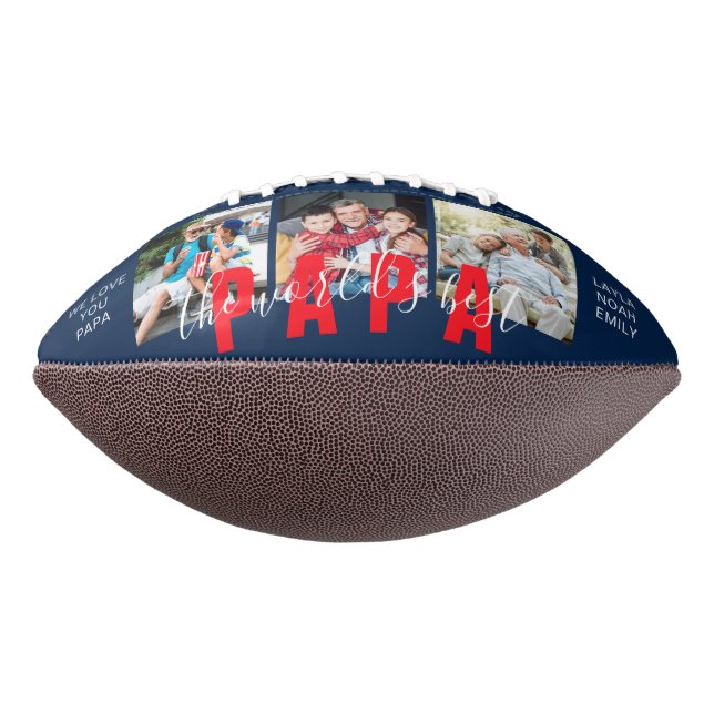 WELTBESTES PAPA-Foto Personalisiert Football (Gedreht 270)