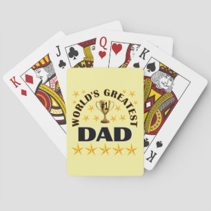 Weltbestes Papa-Trophäe Sterne Süß Spielkarten