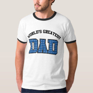 Weltbestes Vater-Shirt kariert T-Shirt