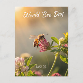 Weltbienentag Honigbiene Florale Kunst Postkarte