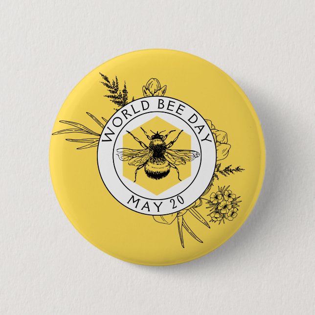 Weltbientag Button (Vorderseite)