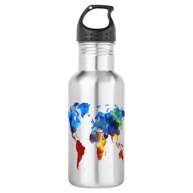 Weltbild Edelstahlflasche (Vorderseite)