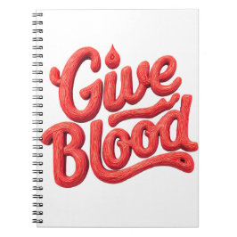 Weltblutspendertag - Glossy Blood Donation Text Notizblock