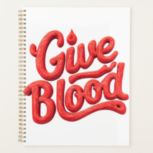 Weltblutspendertag - Glossy Blood Donation Text Planer