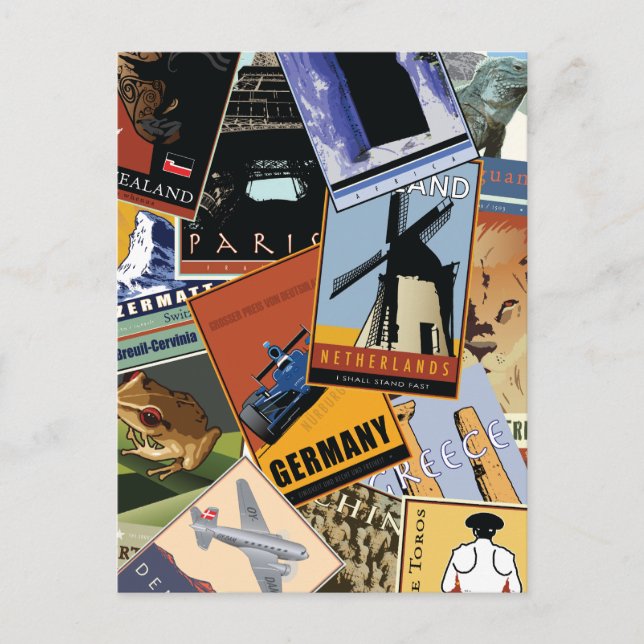 Weltcollage Postkarte (Vorderseite)