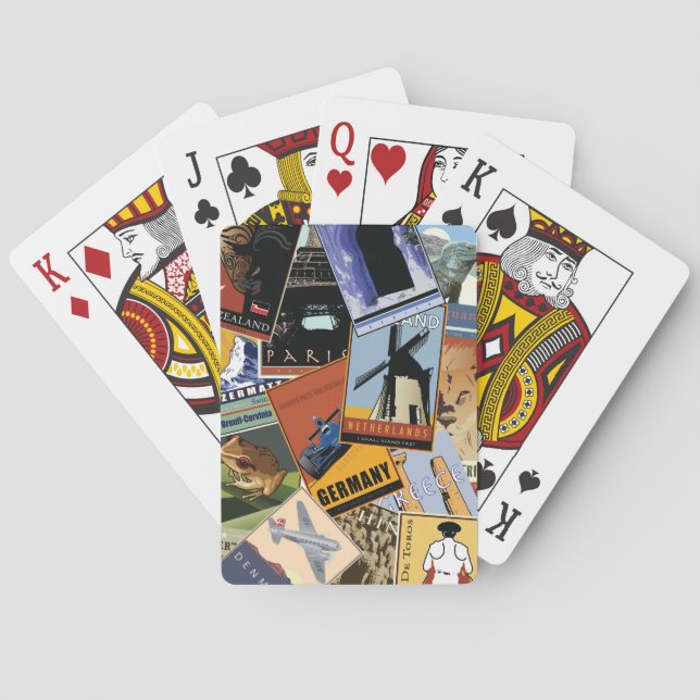 Weltcollage Spielkarten (Rückseite)