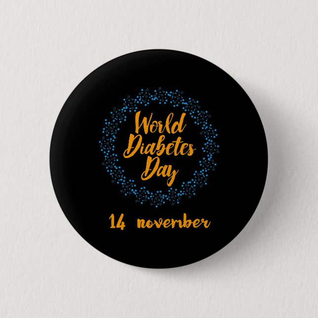 Weltdiabetestag Button (Vorderseite)