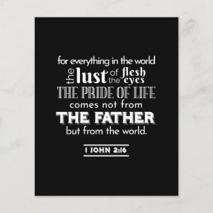 Welteltempfänge - 1 John 2:16 Bibelverse Flyer