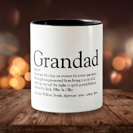 Welten am besten je Großvater, Großvater, Papa Def Zweifarbige Tasse