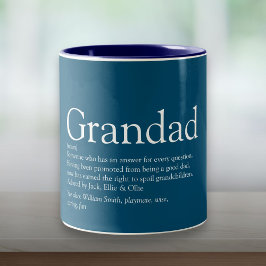 Welten am besten je Großvater, Großvater, Papa Def Zweifarbige Tasse