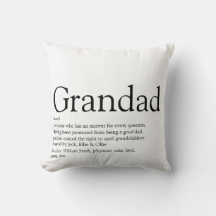 Welten am besten je Opa, Großvater, Papa Definitio Kissen