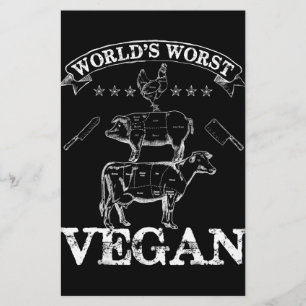Welten am schlimmsten Vegane GRILLEN Fleisch, Hühn Briefpapier