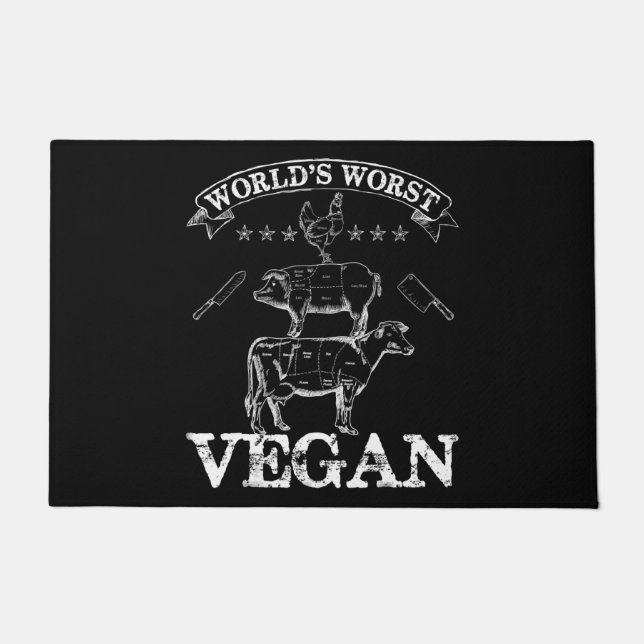 Welten am schlimmsten Vegane GRILLEN Fleisch, Hühn Fußmatte (Vorderseite)