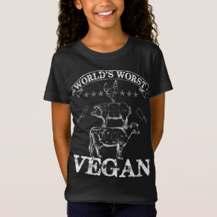 Welten am schlimmsten Vegane GRILLEN Fleisch, Hühn T-Shirt