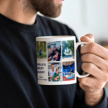 Welten Best Daddy Modern Navy Foto Collage