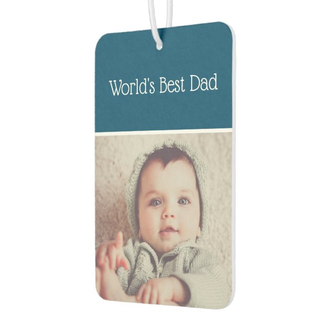 Welten Best Vater Foto Personalisiert Autolufterfrischer (Links)
