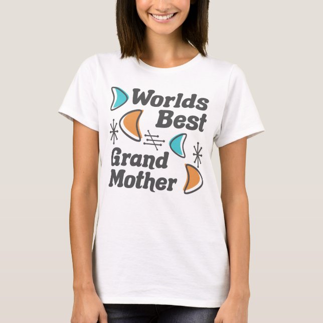 Welten Beste Großmutter Retro T-Shirt (Vorderseite)
