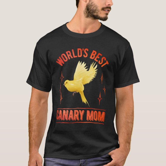 Welten Beste Kanarische Mama Kanarische Vogelfamil T-Shirt (Vorderseite)