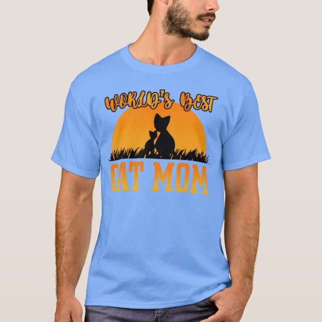 Welten beste Katzenkatze Vintag T-Shirt (Vorderseite)