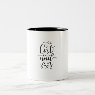 Welten beste Katzenpapa-Tasse Zweifarbige Tasse