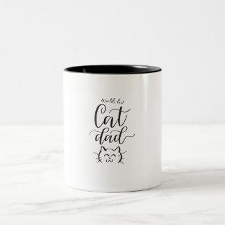 Welten beste Katzenpapa-Tasse Zweifarbige Tasse