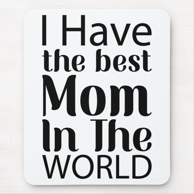 Welten Beste Mama Elegantes Schwarz-Weiß-Script Mousepad (Vorne)