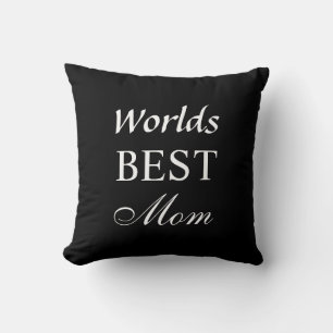 Welten Beste Mama Kissen auf schwarz