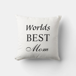 Welten Beste Mama Kissen auf Weiß und Schwarz