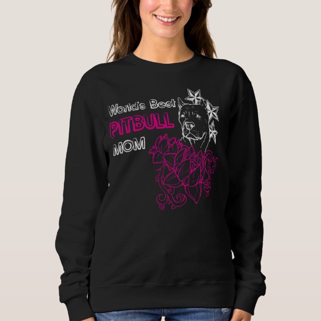 Welten Beste Pitbull-Mama Sweatshirt (Vorderseite)