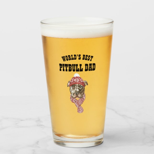 Welten Beste PITBULL VATER Tasse - Fun Dog Father  (Vorne (Gefüllt))