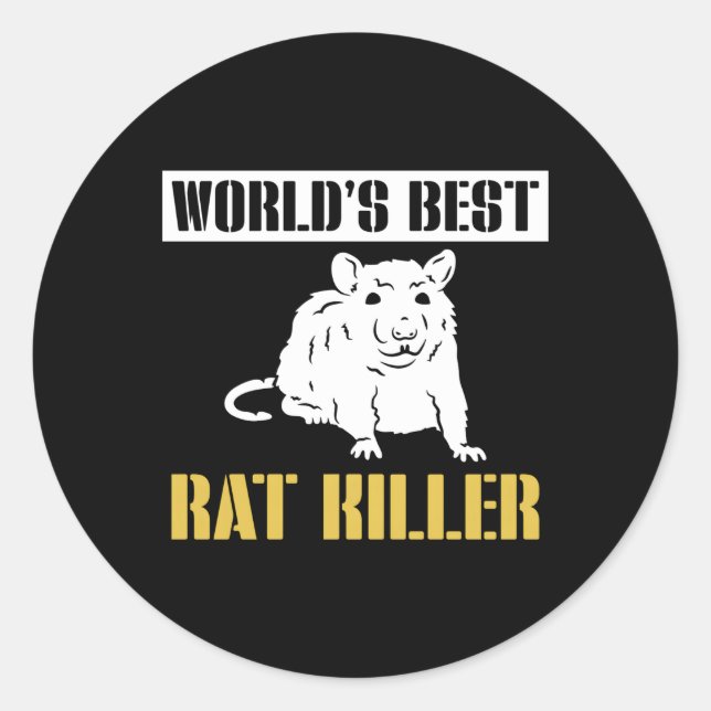 Welten Beste Rattener Er Exterminator Pest Kontrol Runder Aufkleber (Vorderseite)