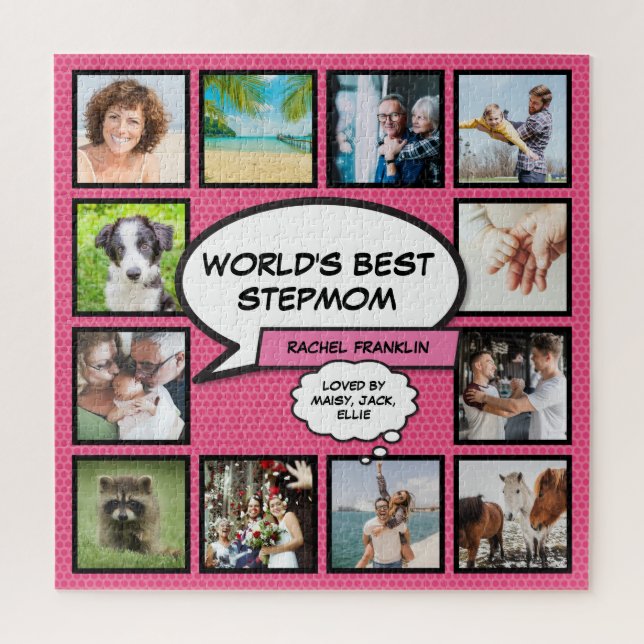 Welten Beste Stepama Foto Collage Fun Pink (Vertikal)