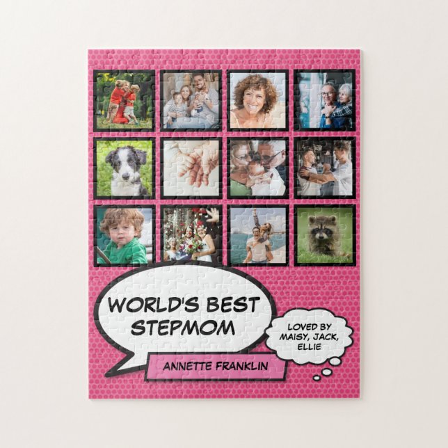Welten Beste Stepmutter 12 Foto Pink Moderne (Vertikal)