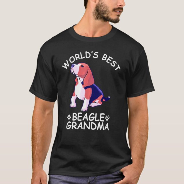 Welten Bester Beagle Oma Granddog Hund Niedlich T-Shirt (Vorderseite)
