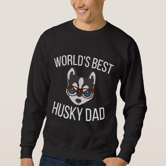 Welten Bester Husky-Vater Sweatshirt (Vorderseite)