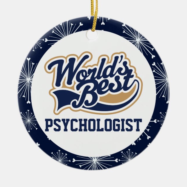 Welten Bester Psychologe Geschenk Keramik Ornament (Vorne)