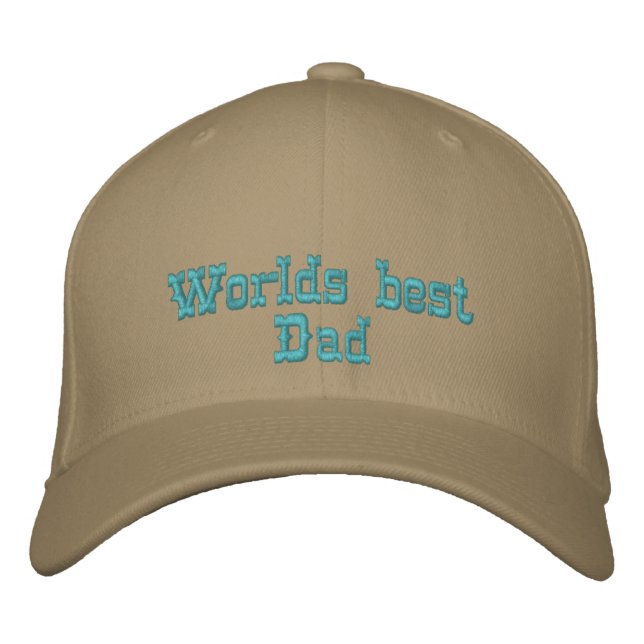 Welten bester Vater Bestickte Kappe (Vorderseite)