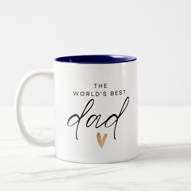 Welten Bester Vater Zweifarbige Tasse (Links)