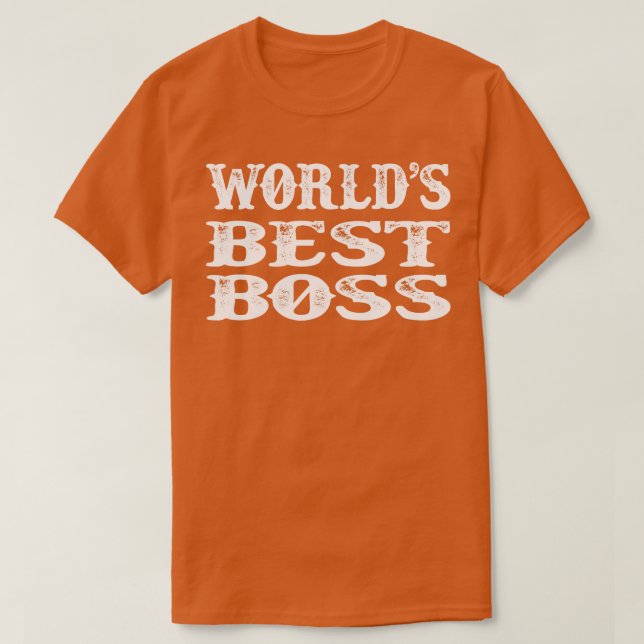 Welten Bester Vintager Boss-Text T-Shirt (Design vorne)