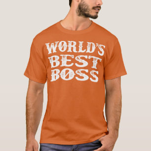Welten Bester Vintager Boss-Text T-Shirt