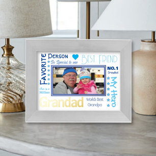 Welten Bestes Grandad Typografy Foto Foliendrucke