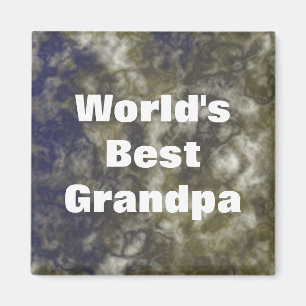 Welten Bestes Grandpa Gold Blue Abstrakt Magnet